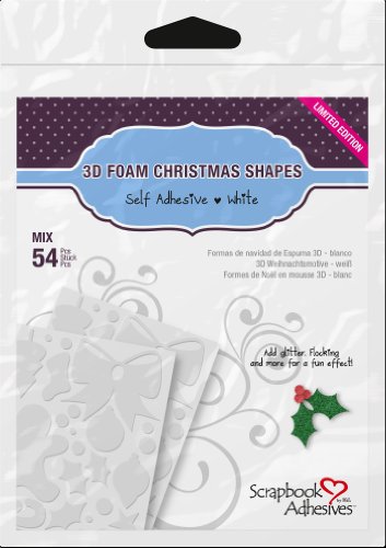 Scrapbook Adhesives by 3L 3L Corporation Self-Adhesive Scrapbook Foam Embellishment Shapes, Christmas Theme