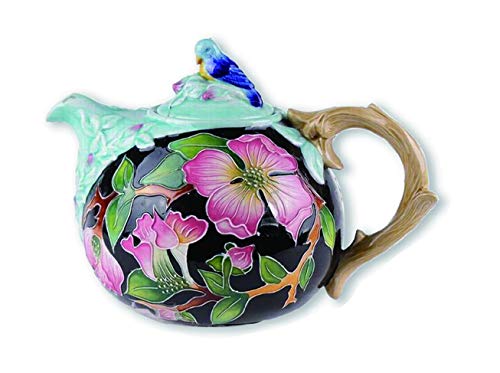 Blue Sky Clayworks Clayworkss Dogwood Teapot, Multi