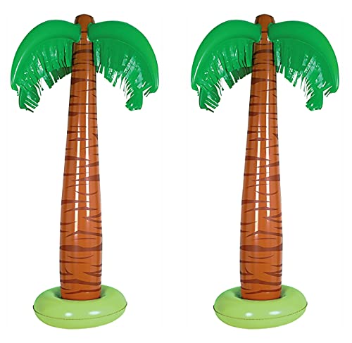 Beistle Inflatable Palm Trees 2 Piece, Green/Brown