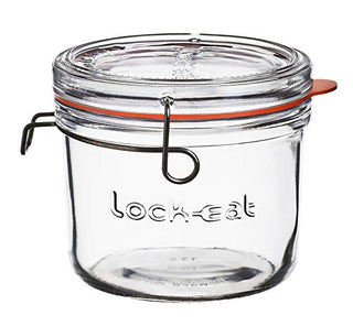 Luigi Bormioli Rocco Lock-Eat 17 oz XL Glass Food Jar, 1 Piece, Clear