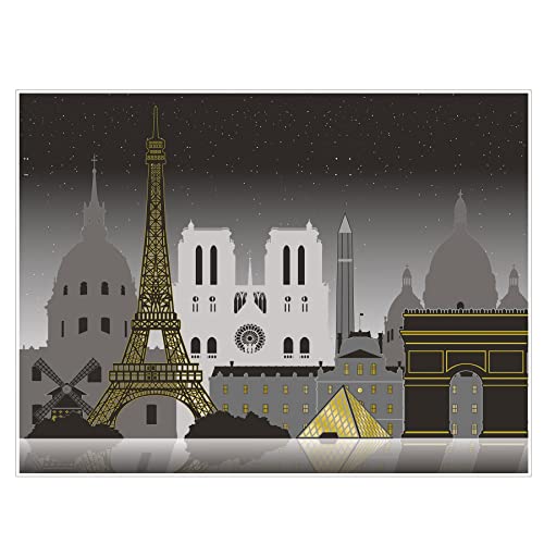 Beistle Paris Cityscape Insta Mural, 5' x 6'