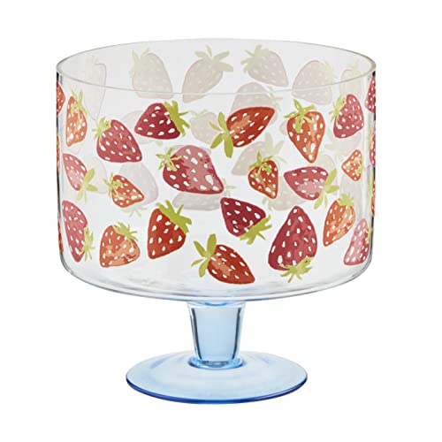 Mud Pie Strawberry Trifle Bowl, 8 1/2-inch diameter