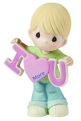 Precious Moments,  Love You More Bisque Porcelain Figurine, Boy, 153002