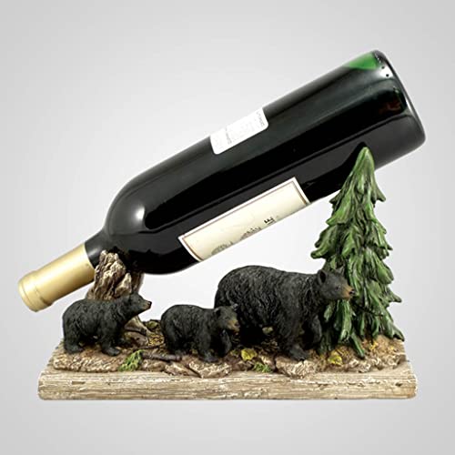 Lipco Polyresin Bears in Trees Wine Holder, 9.75-inch Length, Kitchen Accessories