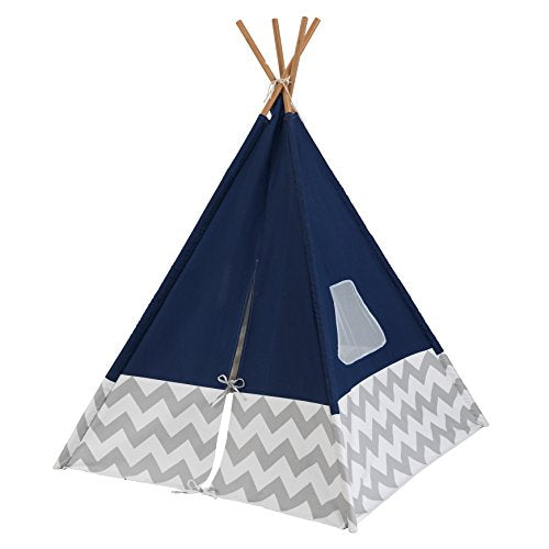 KidKraft 00228 Deluxe Teepe - Toy, Navy/Gray