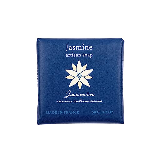 Baudelaire Jasmine Artisan Travel Soap, 1.7-ounce, For Everyday Use, Bathroom Use, Skin Care, Made in France