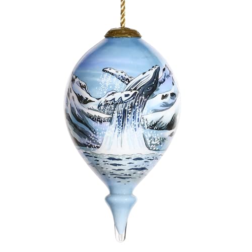 Inner Beauty Dancing in Glacier Bay Humpbacks Wildlife Glass Ornament