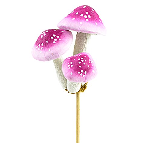 Midwest Design Touch of Nature 24401 Foam Mushroom 8.5" Magenta