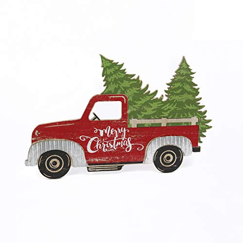 Gerson 2425170 Wood Holiday Truck, 31.5" L