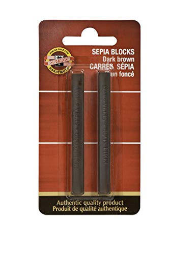 Chartpak Koh-I-Noor FA4392DB.2BC Gioconda Artist Dark Brown Blocks, 2-Pack