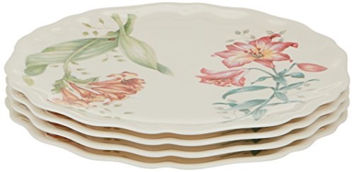 Lenox 856372 Butterfly Meadow Melamine Accent Plates, 9 inches, White