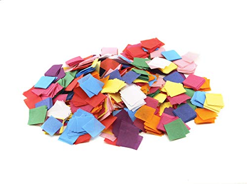 Hygloss Products Mosaic Squares - Tissue Paper Squares - 1 inch x 1 inch - Great for Arts & Crafts - Assorted Colors - 50 Each of 10 Colors - 500 Squares