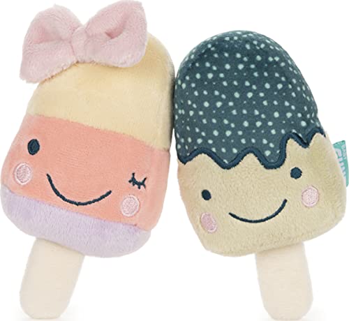 GUND Baby Sweet Shakers Popsicle Ice Cream Plush Rattle Set of 2, 6.5"