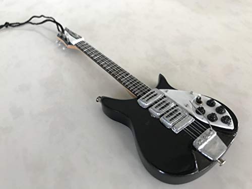 AXE HEAVEN FAN MERCH Beatles Ornament Signature Ed Sullivan Show Mini Guitar Replica - Fab Four 6" Holiday Ornament