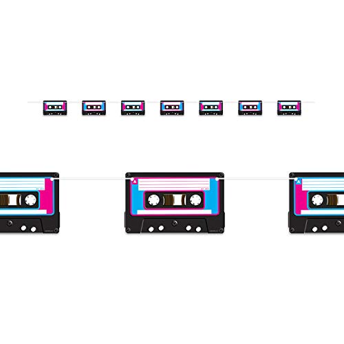 Beistle Retro Cassette Tape String Banner- 1 pc.