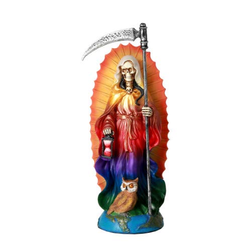 Pacific Trading Santa Muerte Saint of Holy Death Seven Powers Religious Resin Statue Figurine (Stand 7.25")