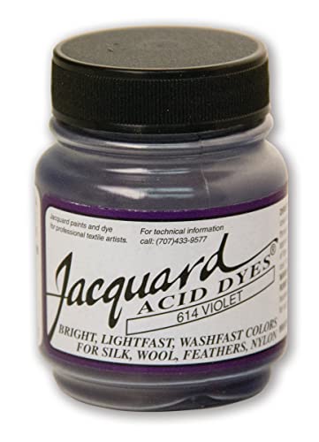 Jacquard Acid Dye for Wool, Silk and Other Protein Fibers, 1/2 Ounce Jar, Concentrated Powder, Violet 614