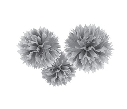 amscan Paper Fluffy Decoration, 16", Silver