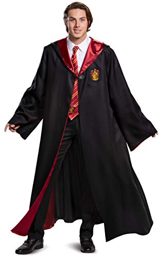 Disguise Harry Potter Gryffindor Robe Prestige Adult Costume Accessory, Black & Red, XL (42-46)