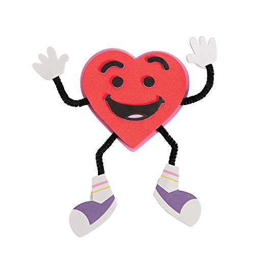 Fun Express Smile Heart Valentine Magnet Ck - Crafts for Kids and Fun Home Activities