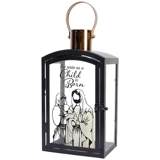 Carson Home Child is Born Lantern, 14.5-inch Height