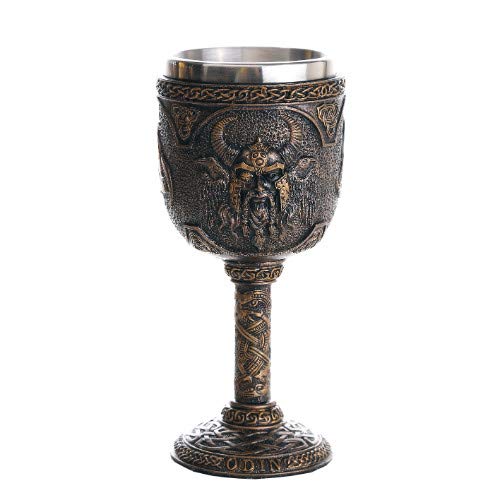 Pacific Trading Giftware Norse Mythology Alfather Odin King of Asgard Wine Goblet Chalice Cup 7oz