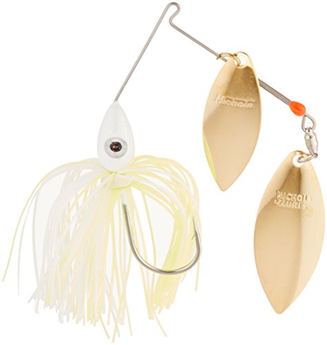 Nichols Lures 670-12 Pulsator 600 Series Spinnerbait, White & Chartreuse, 1/2oz, White & Chartreuse