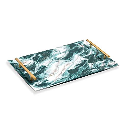 Lynn & Liana Designs Lucite Trays, 18-inch Length, Emerald Jewel