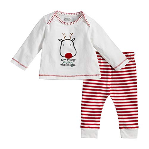 Mud Pie Baby-Boys First Christmas 2 Piece Set, Cotton