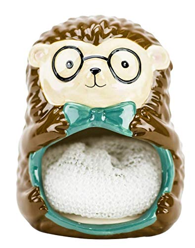 Boston Warehouse Bow Tie Hedgehog Ceramic Scrubby Holder