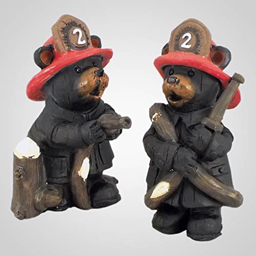 Lipco 18611 Fire Fighter Bear Figurine, Set of 2