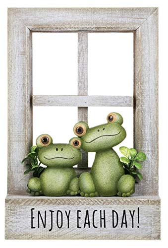 Ganz Midwest-CBK Enjoy Each Day Frog Window Plaque