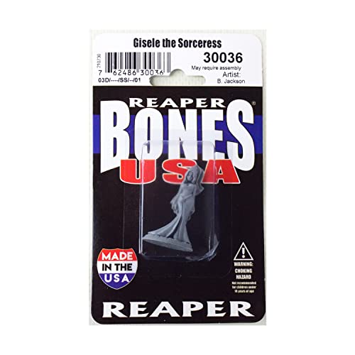 REAPER Dark Heaven Legends Gisele The Sorceress Miniature Figure 25mm Heroic Scale Reaper Bones USA Reaper Miniatures