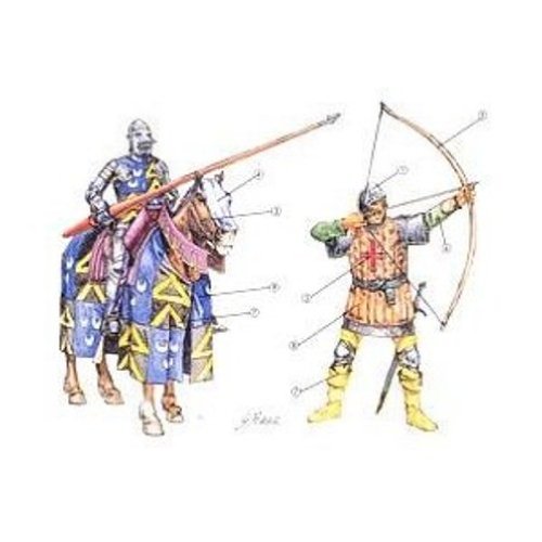MRC Italeri English Knights & Archers 100 Year War 1/72