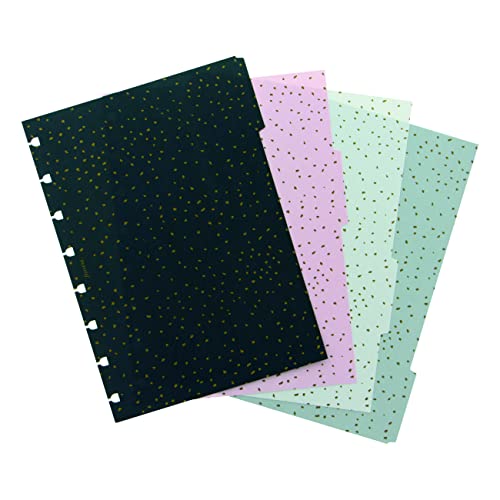 Rediform Filofax Refillable Notebook Accessory, A5 Size, Confetti Collection, Dividers with Tabs, Set of Four (B142123)