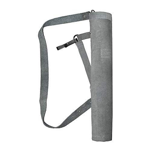 UNIVERSE ARCHERY Back Arrow Quiver | Genuine Suede Leather Arrow Holder | Traditional Handmade Quiver for Archery Sports | Lightweight & Comfortable (43 X 8 cm) (Gray Suede)