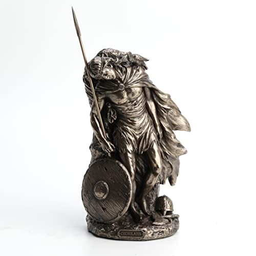 Unicorn Studio The Death of Cu Chulainn Cold Cast Resin Antique Bronze Finish Warrior Statue