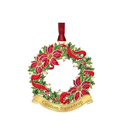 Beacon Design 61985 Christmas Wreath Custom Namedrop Hanging Ornament