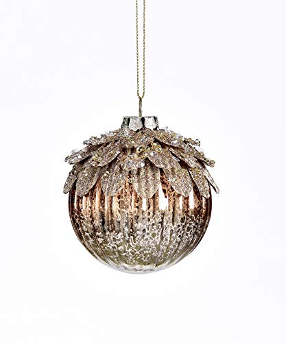 Giftcraft 661725 Glass Acorn Ornament, 3.5-inch High