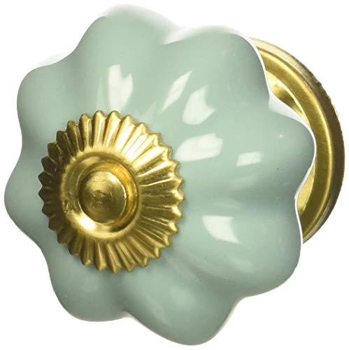 Abbott Collection  Turquoise Pumpkin Drawer Knob