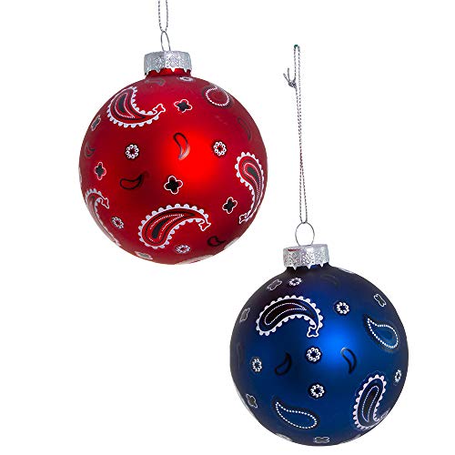 Kurt Adler Adler GG0965 Ornament Set, Red, Blue, White