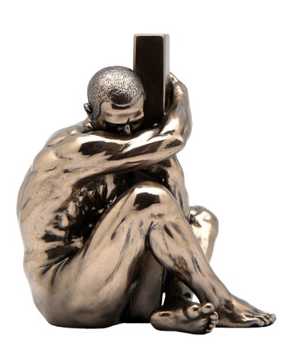 Unicorn Studio US 5.25 Inch Figure Seated Male Nude Arms Around Post Display Decor