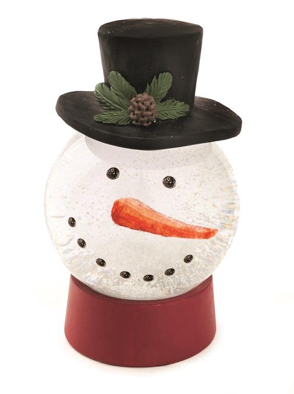 Blossom Bucket 228-13512 Snowman Snow Globe with Christmas Greens, 5-inch Height