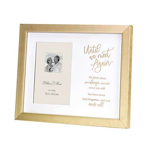 Lillian Rose Gold Memorial Photo Frame with Sympathy Verse, One Size