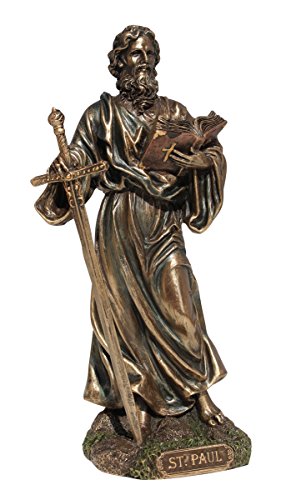 US 7.88 Inch Saint Paul The Apostle of The Gentiles Bronze Color Figurine