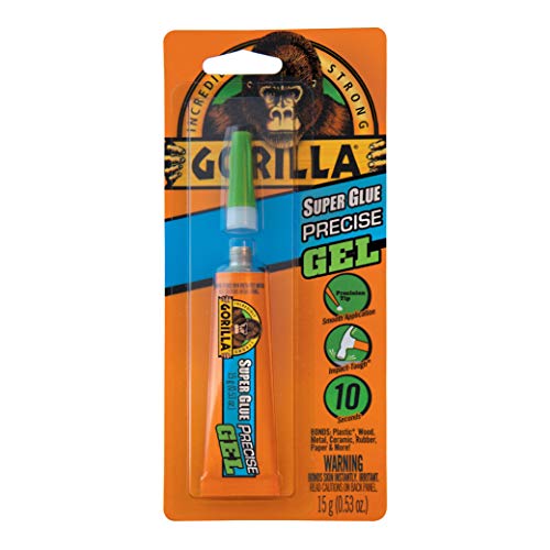 Pens Gorilla Super Glue Precise Gel, 15g, Clear, (Pack of 1)