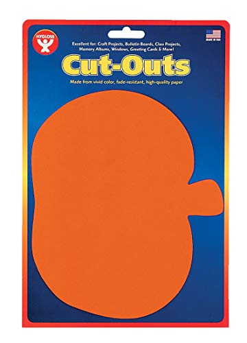 Hygloss Products Pumpkin Bright Cut Outs Shape Paper Arts & Crafts-Many Creative Uses-Fall-Themed Activities-Orange-8 Inches-40 Pcs