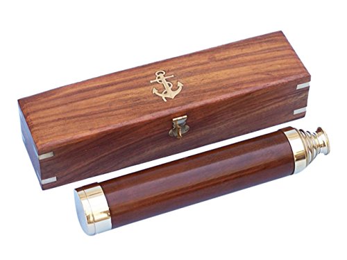 Hampton Iron 3xglass-101 Deluxe Class Solid Brass - Wood Admiral&