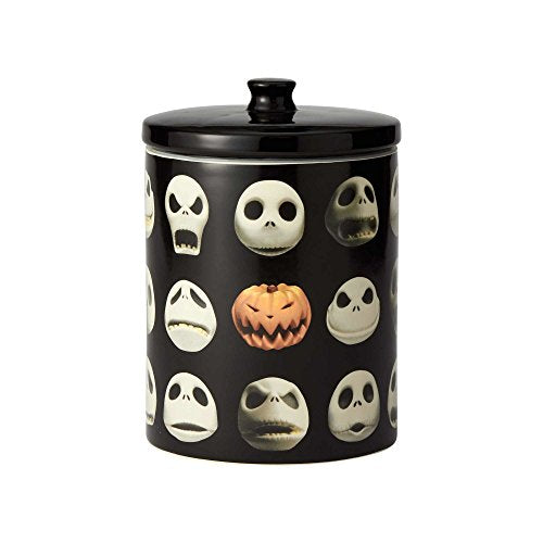 Enesco 6001019 Disney Ceramics Nightmare Before Christmas Jack Skellington Cookie Jar Canister, 9.25 inch, Black