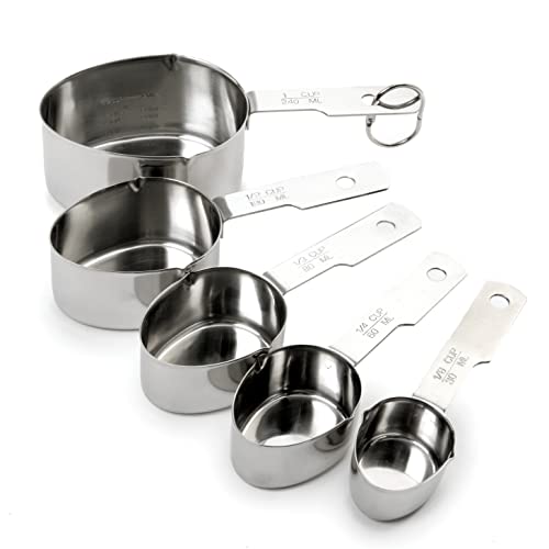 Norpro Stainless Steel 5 Piece Measuring Cup Set, One Size, Grape